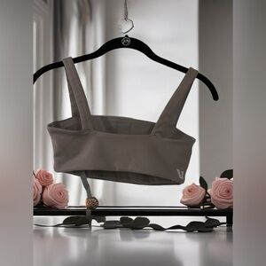 Vuori square neck bra smoke color